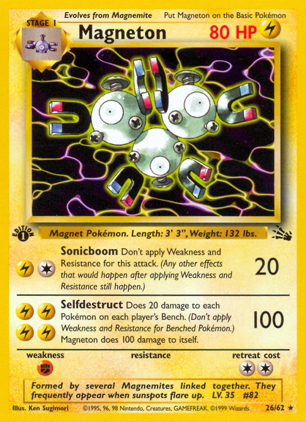 Magneton (26/62) [Fossil 1st Edition] 