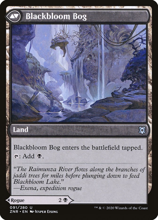 Blackbloom Rogue // Blackbloom Bog [Zendikar Rising] 