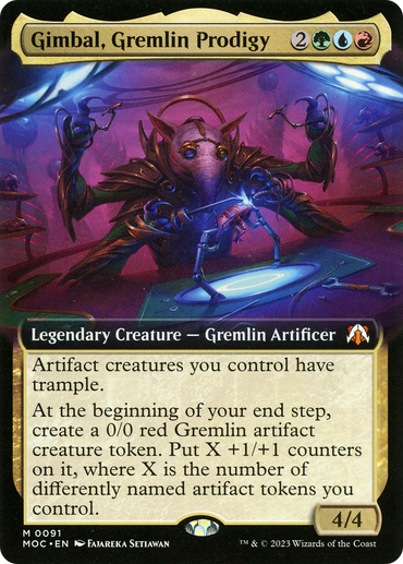 Gimbal, Gremlin Prodigy (Extended Art) [March of the Machine Commander] 