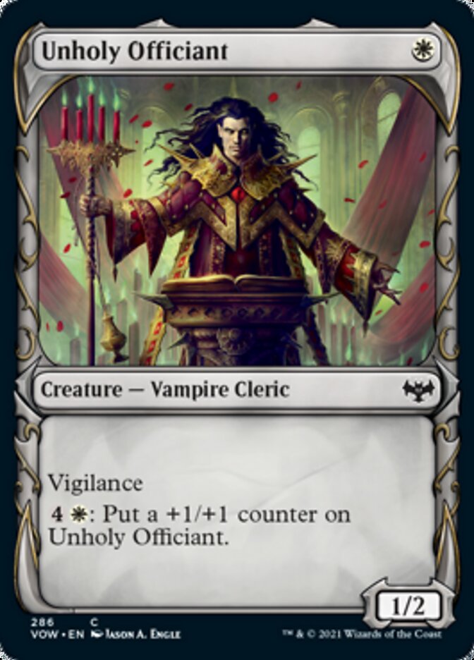 Unholy Officiant (Showcase Fang Frame) [Innistrad: Crimson Vow] 