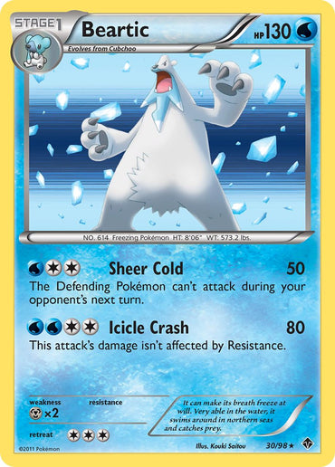Beartic (30/98) (Cracked Ice Holo) (Blister Exclusive) [Black &amp; White: Emerging Powers] 