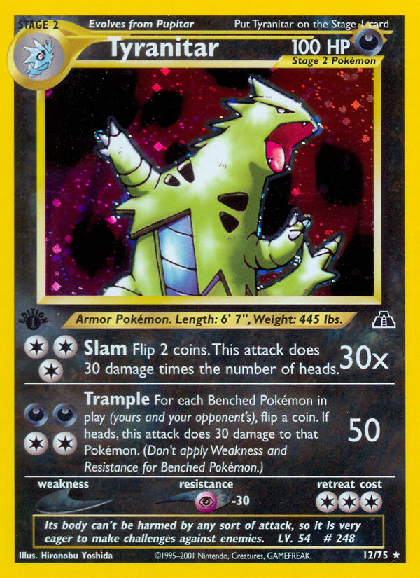 Tyranitar (12/75) [Neo Discovery 1st Edition] 