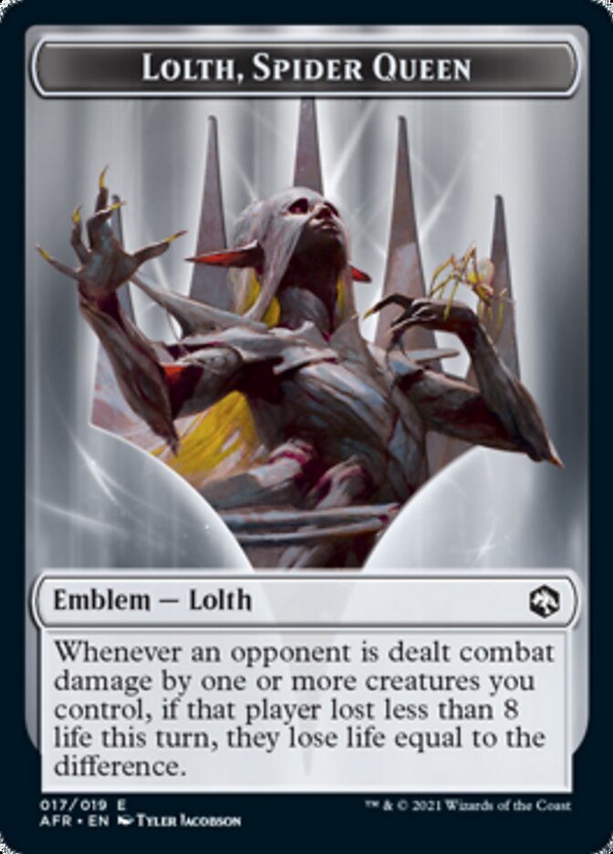 Wolf // Lolth, Spider Queen Emblem Double-Sided Token [Dungeons &amp; Dragons: Adventures in the Forgotten Realms Tokens] 