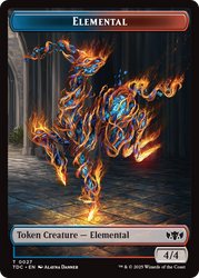 Elemental (0027) // Monk Double-Sided Token [Tarkir: Dragonstorm Commander Tokens]