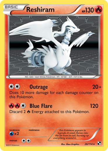 Reshiram (26/114) [Black &amp; White: Base Set] 