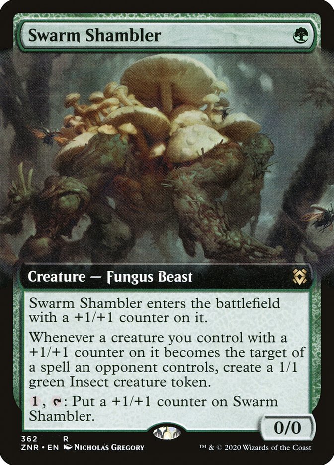 Swarm Shambler (Extended Art) [Zendikar Rising] 