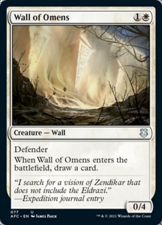 Wall of Omens [Dungeons &amp; Dragons: Adventures in the Forgotten Realms Commander] 