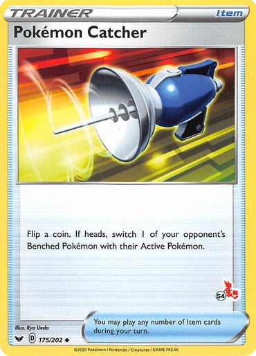 Pokemon Catcher (175/202) (Cinderace Stamp #54) [Battle Academy 2022] 
