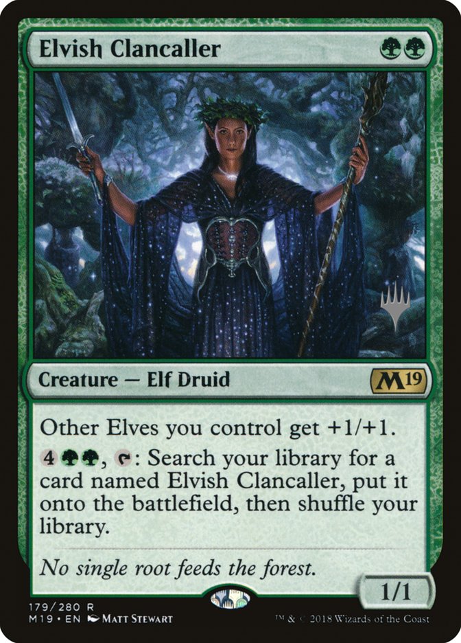 Elvish Clancaller (Promo Pack) [Core Set 2019 Promos] 