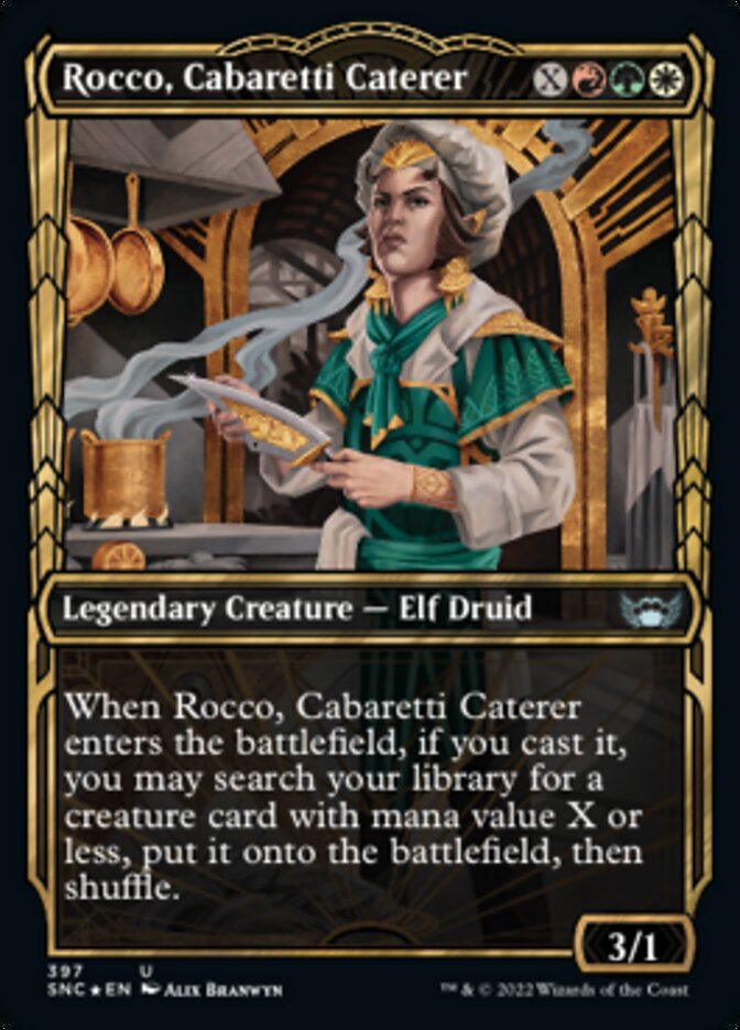 Rocco, Cabaretti Caterer (Showcase Golden Age Gilded Foil) [Streets of New Capenna] 