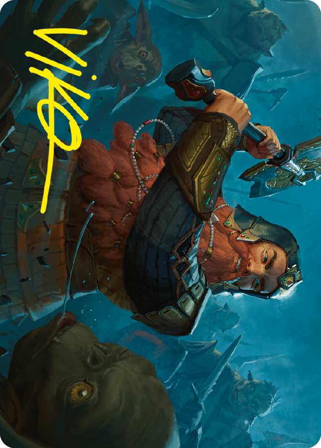 Gimli, Counter of Kills Art Card (10/81) (Gold-Stamped Signature) [The Lord of the Rings: Tales of Middle-earth Art Series] 