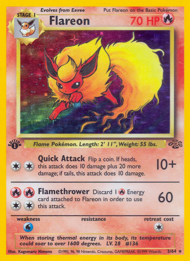 Flareon (3/64) [Jungle 1st Edition] 