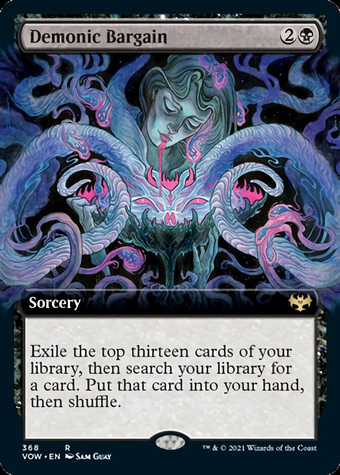 Demonic Bargain (Extended Art) [Innistrad: Crimson Vow] 