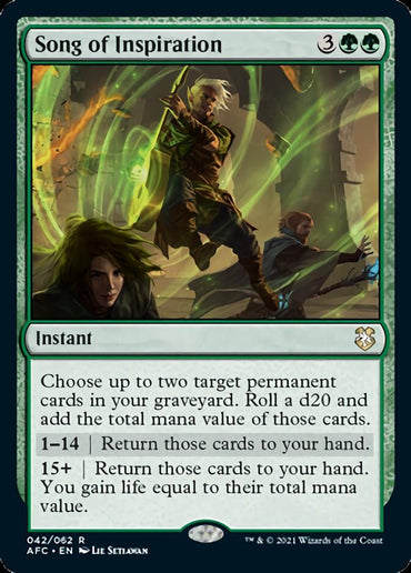 Song of Inspiration [Dungeons &amp; Dragons: Adventures in the Forgotten Realms Commander] 