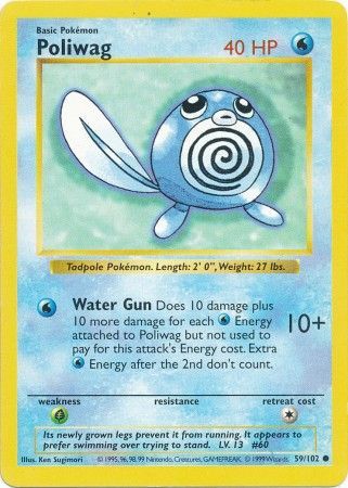 Poliwag (59/102) [Base Set Shadowless Unlimited] 