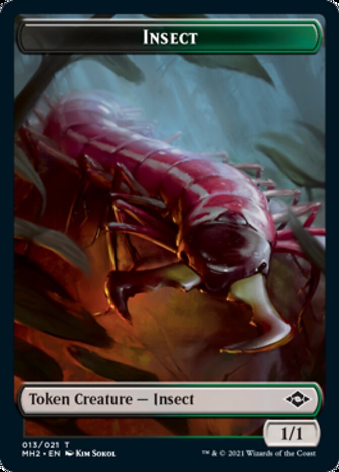 Clue (15) // Insect Double-Sided Token [Modern Horizons 2 Tokens] 