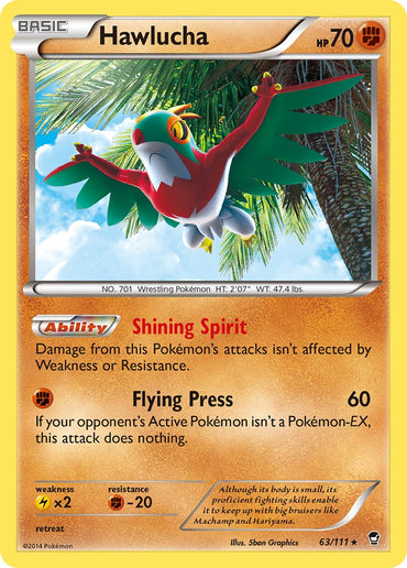 Hawlucha (63/111) (Cosmos Holo) (Blister Exclusive) [XY: Furious Fists] 