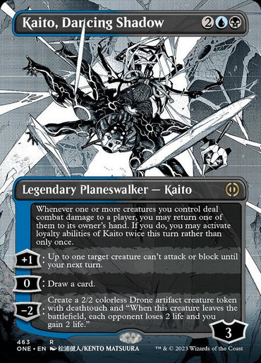 Kaito, Dancing Shadow (Borderless Manga Step-and-Compleat Foil) [Phyrexia: All Will Be One] 