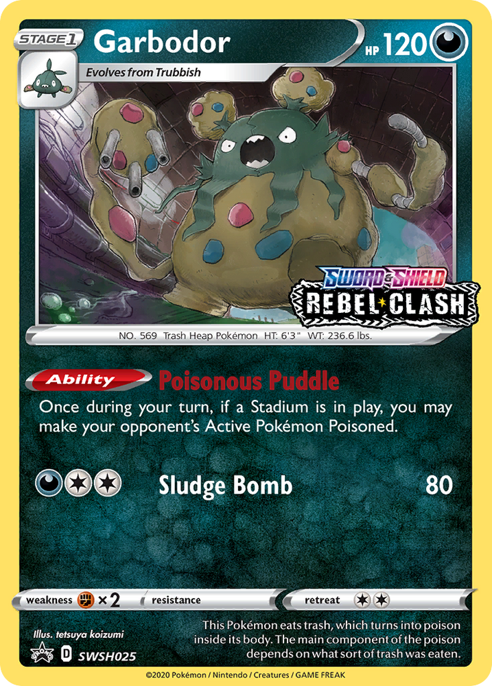 Garbodor (SWSH025) (Prerelease Promo) [Sword &amp; Shield: Black Star Promos] 