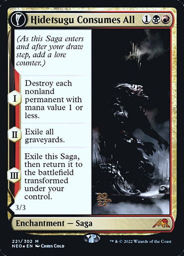 Hidetsugu Consumes All // Vessel of the All-Consuming [Kamigawa: Neon Dynasty Prerelease Promos]