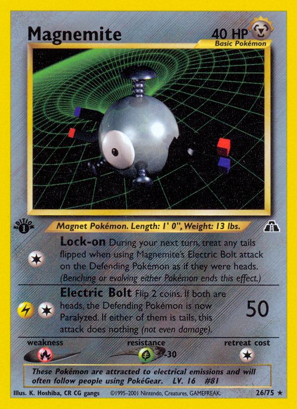 Magnemite (26/75) [Neo Discovery 1st Edition] 