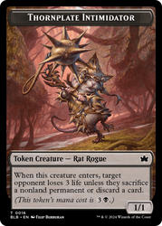 Otter // Thornplate Intimidator Double-Sided Token [Bloomburrow Tokens] 