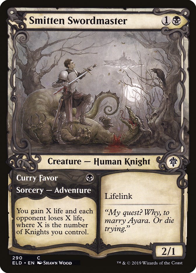 Smitten Swordmaster // Curry Favor (Showcase) [Throne of Eldraine] 