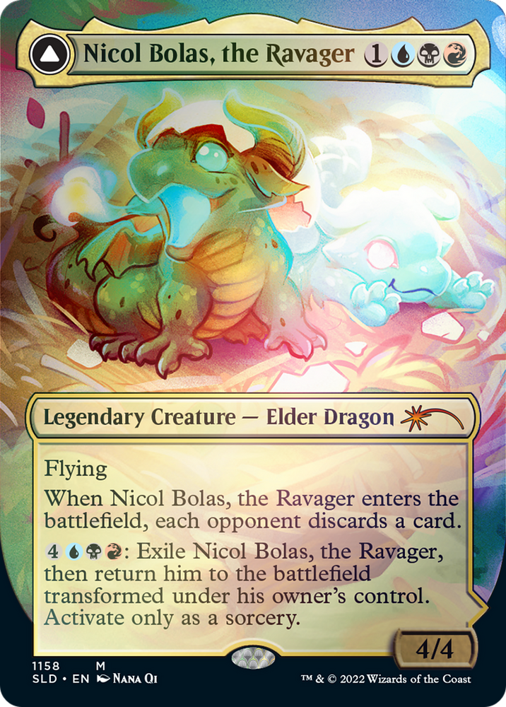 Nicol Bolas, the Ravager // Nicol Bolas, the Arisen (Borderless) [Secret Lair: From Cute to Brute] 