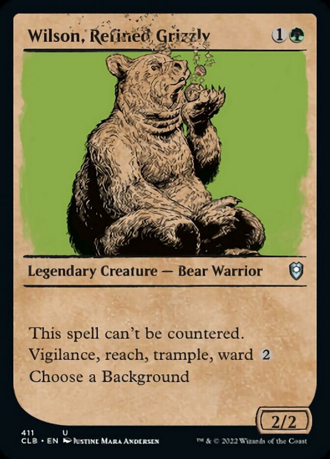 Wilson, Refined Grizzly (Showcase) [Commander Legends: Battle for Baldur's Gate] 