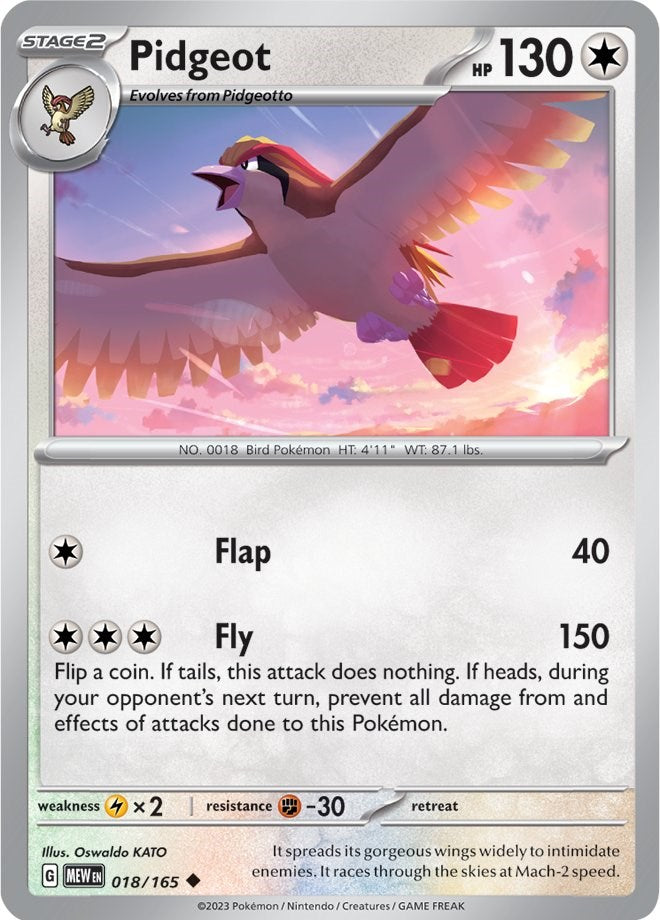 Pidgeot (018/165) [Scarlet &amp; Violet: 151] 