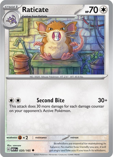 Raticate (020/165) [Scarlet &amp; Violet: 151] 