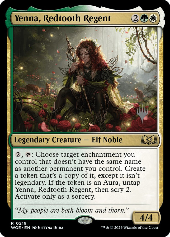 Yenna, Redtooth Regent (Promo Pack) [Wilds of Eldraine Promos] 