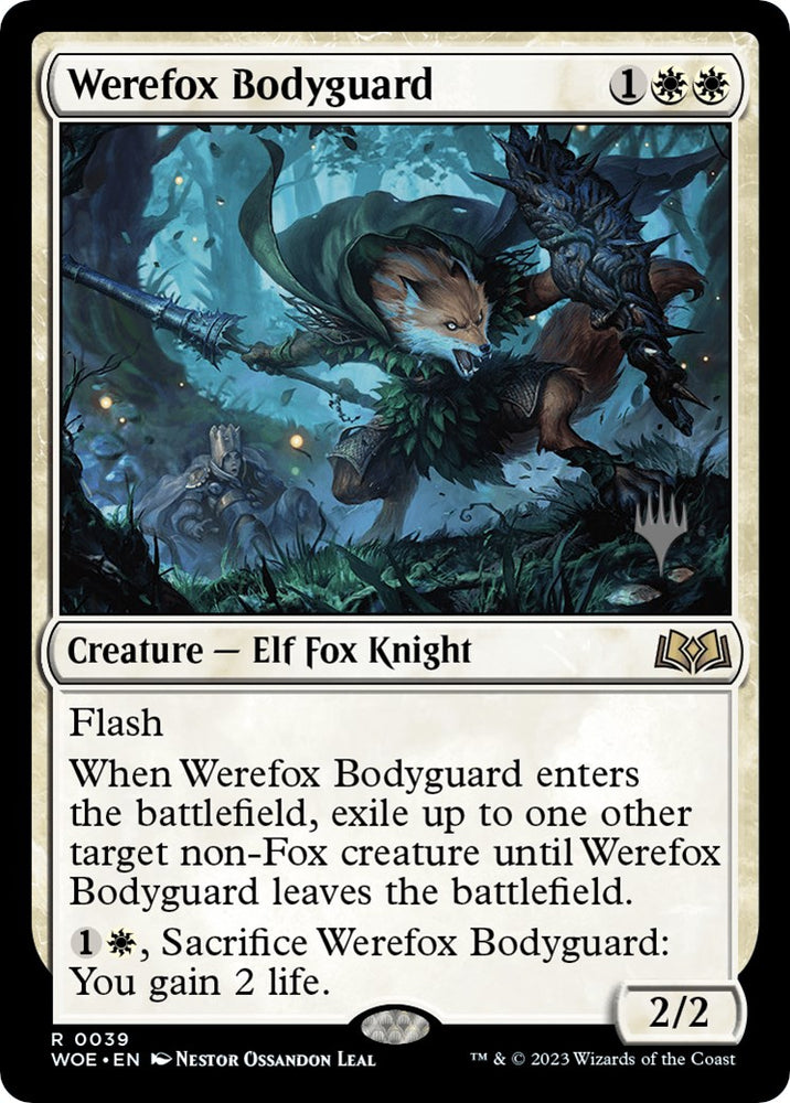 Werefox Bodyguard (Promo Pack) [Wilds of Eldraine Promos] 