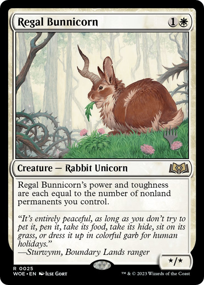 Regal Bunnicorn (Promo Pack) [Wilds of Eldraine Promos] 