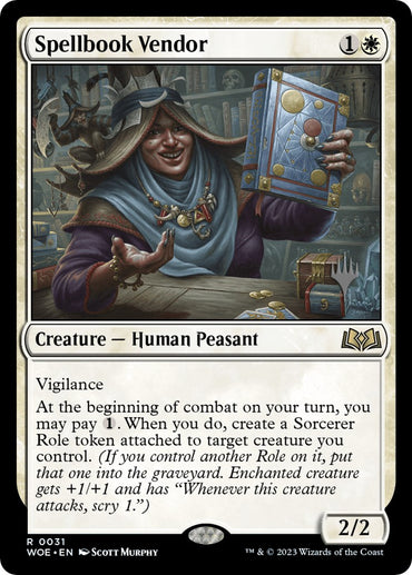 Spellbook Vendor (Promo Pack) [Wilds of Eldraine Promos] 