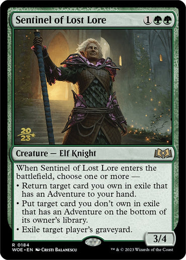 Sentinel of Lost Lore [Wilds of Eldraine Prerelease Promos] 