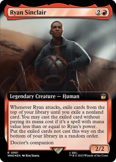 Ryan Sinclair (Extended Art) (Surge Foil) [Doctor Who] 