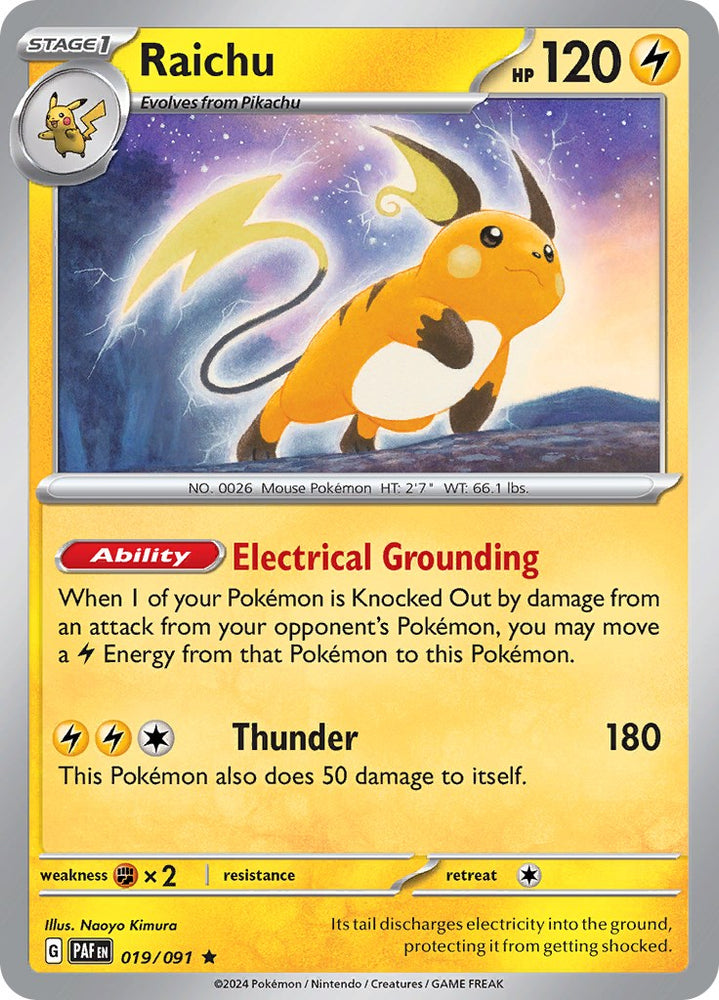 Raichu (019/091) [Scarlet &amp; Violet: Paldean Fates] 