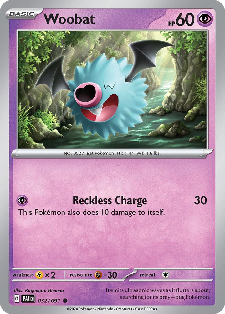 Woobat (032/091) [Scarlet &amp; Violet: Paldean Fates] 