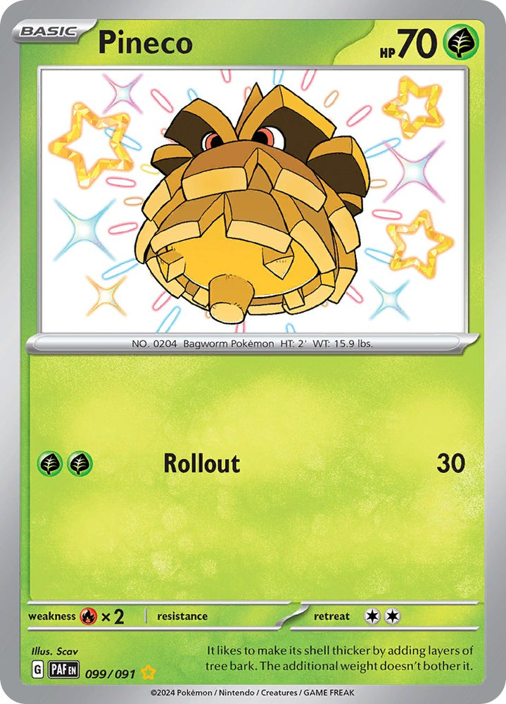 Pineco (099/091) [Scarlet &amp; Violet: Paldean Fates] 