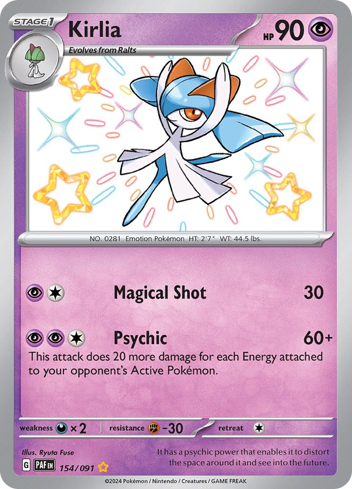 Kirlia (154/091) [Scarlet &amp; Violet: Paldean Fates] 