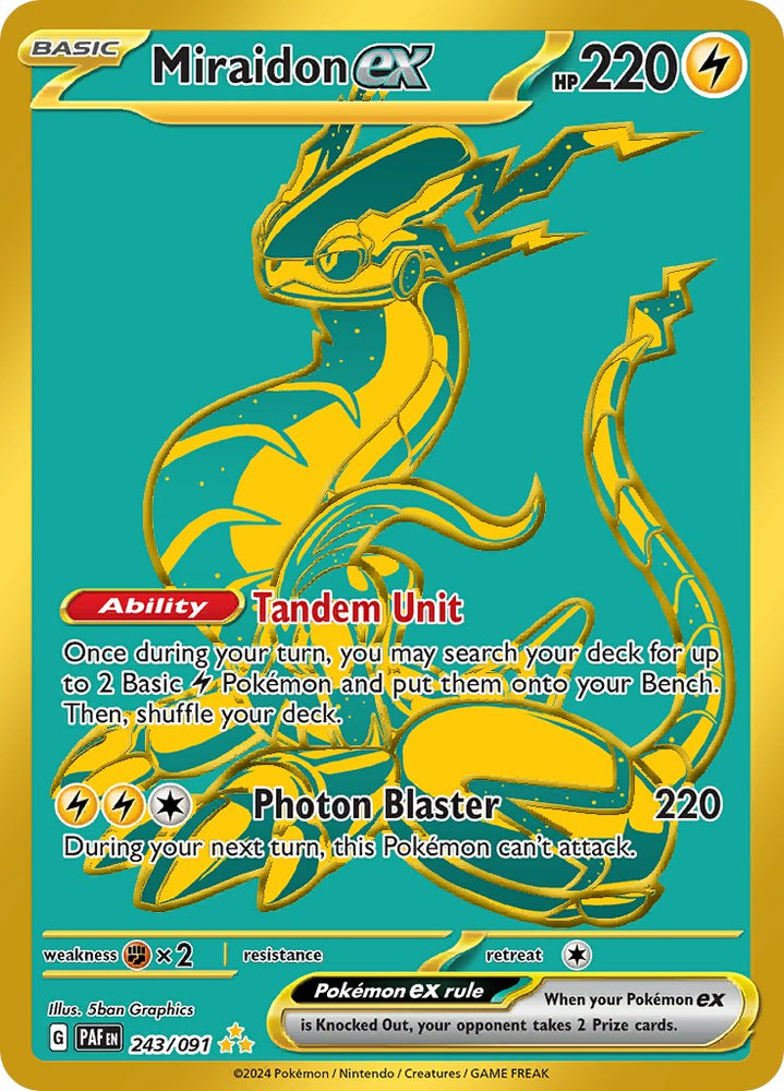 Miraidon ex (243/091) [Scarlet &amp; Violet: Paldean Fates] 