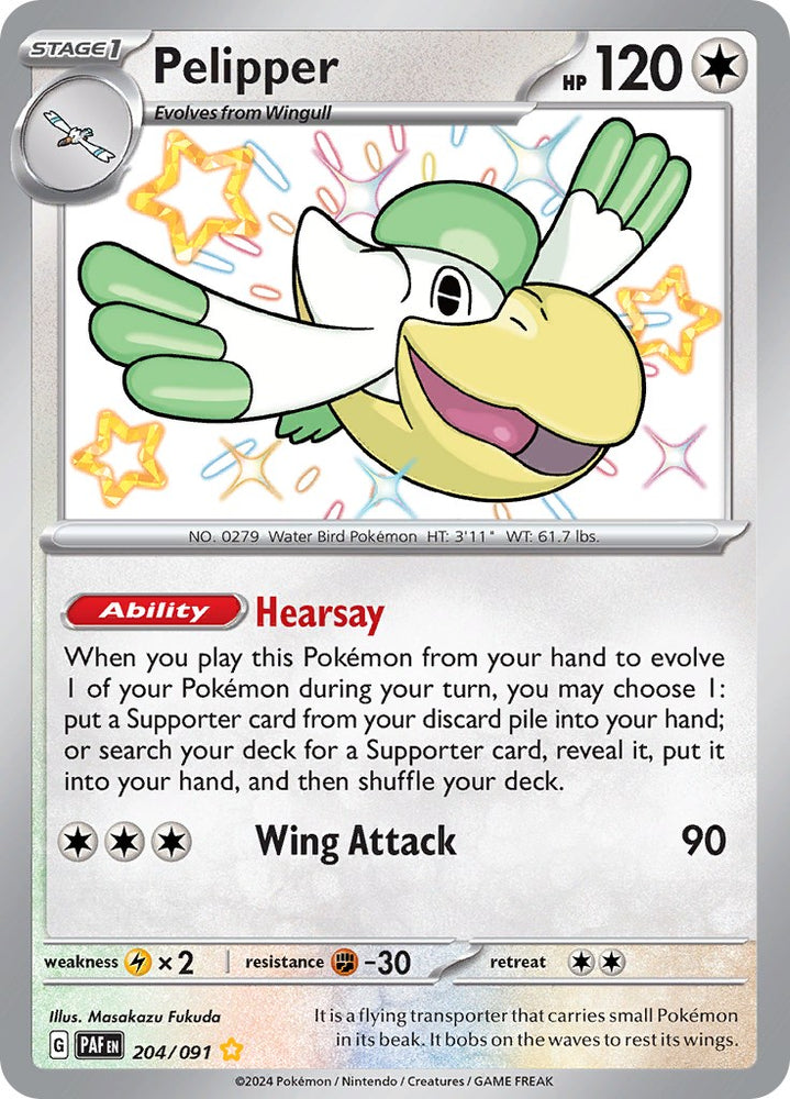 Pelipper (204/091) [Scarlet &amp; Violet: Paldean Fates] 