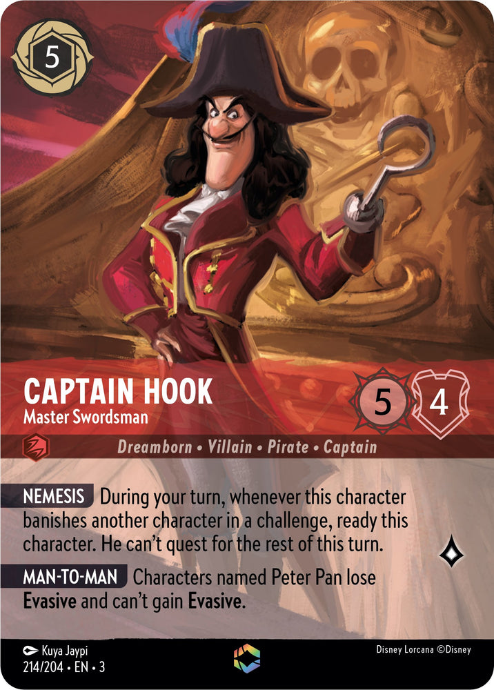 Captain Hook - Master Swordsman (Enchanted) (214/204) [Into the Inklands] 