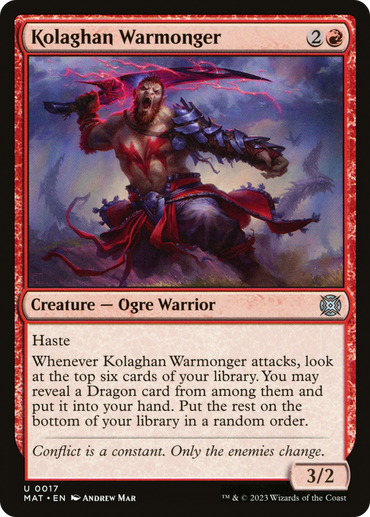 Kolaghan Warmonger [March of the Machine: The Aftermath] 