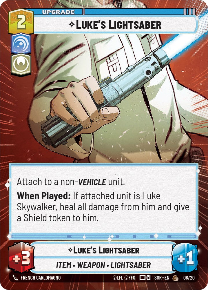 Luke's Lightsaber (Hyperspace) (Weekly Play Promo) (8/20) [Spark of Rebellion Promos] 