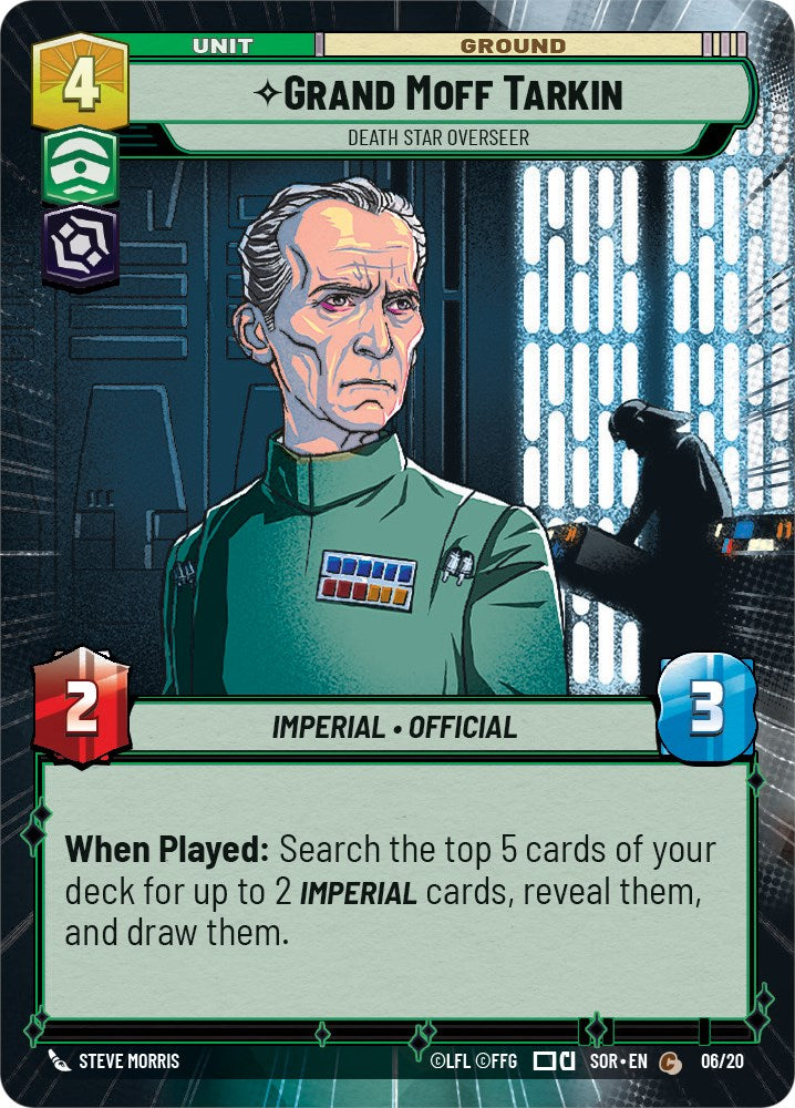 Grand Moff Tarkin - Death Star Overseer (Hyperspace) (Weekly Play Promo) (6/20) [Spark of Rebellion Promos] 