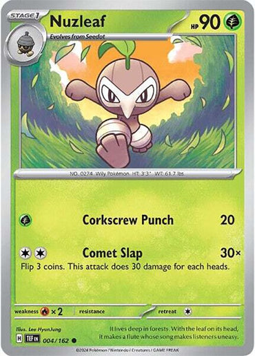Nuzleaf (004/162) [Scarlet &amp; Violet: Temporal Forces] 