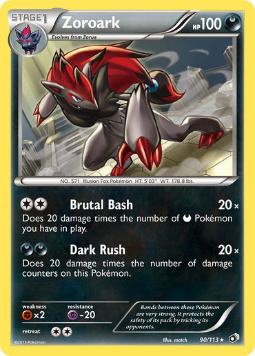 Zoroark (90/113) (Cosmos Holo) (Blister Exclusive) [Black &amp; White: Legendary Treasures] 