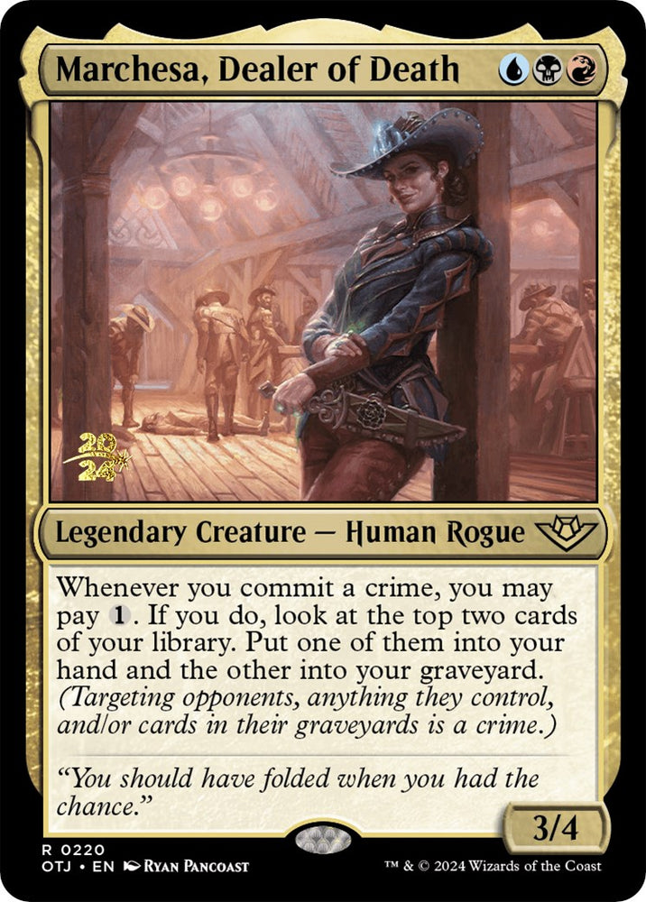 Marchesa, Dealer of Death [Outlaws of Thunder Junction Prerelease Promos] 
